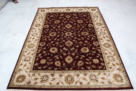 Jaipur Red Hand Knotted 52 X 71 Area Rug 905-139991 Image 5