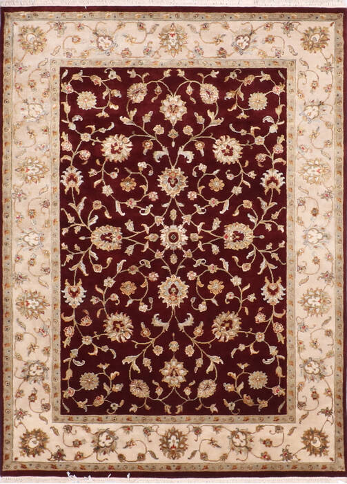Jaipur Red Hand Knotted 52 X 71 Area Rug 905-139991 Image 0