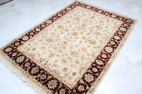 Jaipur Beige Hand Knotted 50 X 72 Area Rug 905-139995 Image 4