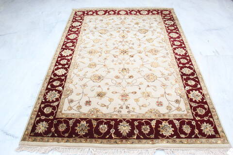 Jaipur White Hand Knotted 51 X 72 Area Rug 905-139996 Image 1
