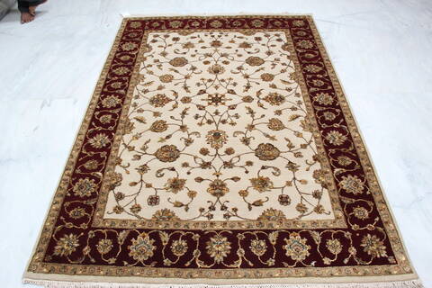 Jaipur White Hand Knotted 51 X 72 Area Rug 905-139996 Image 5