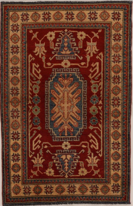 Kazak Red Hand Knotted 33 X 52  Area Rug 251-14001 Image 0