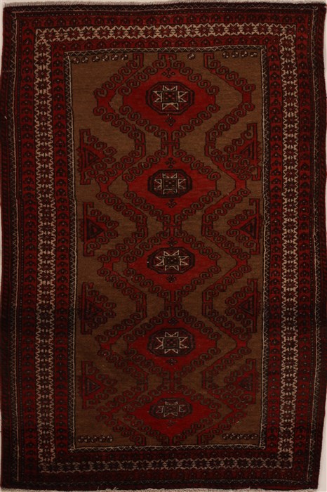 Khan Mohammadi Brown Hand Knotted 36 X 53  Area Rug 251-14019 Image 0