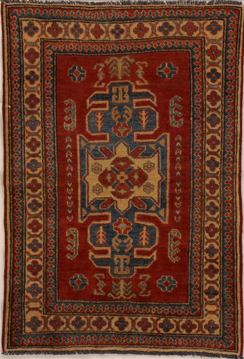 Kazak Red Hand Knotted 211 X 45  Area Rug 251-14021 Image 0