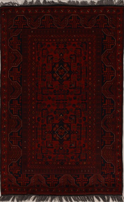 Khan Mohammadi Red Hand Knotted 33 X 50 Area Rug 251-14054 Image 0