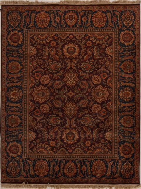 Agra Brown Hand Knotted 66 X 84  Area Rug 251-14067 Image 0