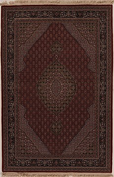 Chinese Mahi Red Rectangle 6x9 ft Wool Carpet 14070