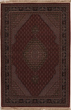 Chinese Mahi Red Rectangle 6x9 ft Wool Carpet 14070
