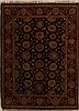 Agra Black Hand Knotted 50 X 69 Area Rug 251-14080 Thumb 0