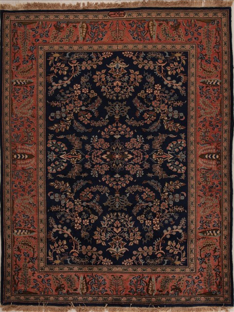 Yazd Blue Hand Knotted 64 X 80  Area Rug 251-14083 Image 0