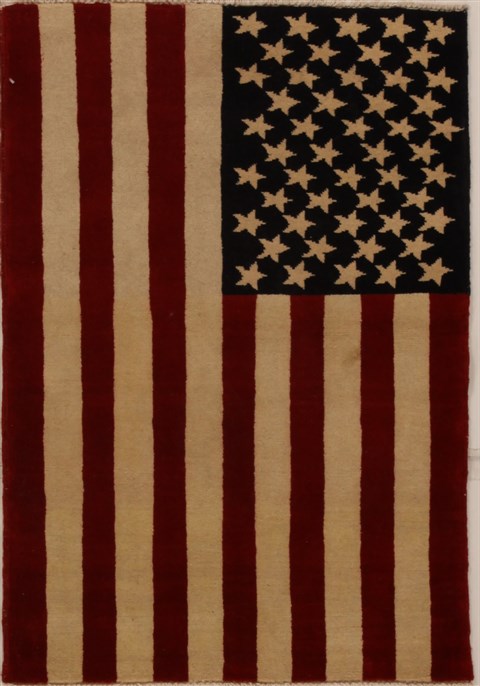 Modern Multicolor Hand Knotted 24 X 35  Area Rug 251-14099 Image 0