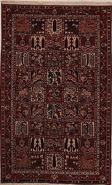 Persian Bakhtiar Multicolor Rectangle 6x9 ft Wool Carpet 14115