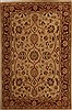 Pishavar Beige Hand Knotted 60 X 93  Area Rug 251-14116 Thumb 0