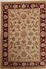 Pishavar Beige Hand Knotted 62 X 810  Area Rug 251-14117 Thumb 0