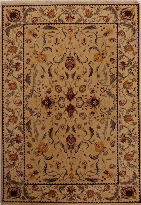 Ziegler Beige Hand Knotted 61 X 89 Area Rug 251-14123 Image 0