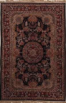 Chinese Sino-Persian Multicolor Rectangle 6x9 ft Wool Carpet 14126