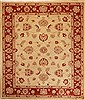 Pishavar Beige Hand Knotted 66 X 75  Area Rug 251-14137 Thumb 0