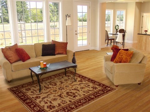 Pishavar Beige Hand Knotted 55 X 77 Area Rug 251-14148 Image 4