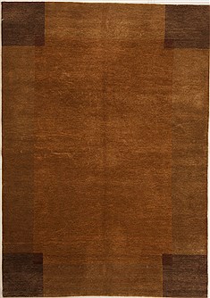 Pishavar Brown Hand Knotted 5'6" X 7'10"  Area Rug 251-14153