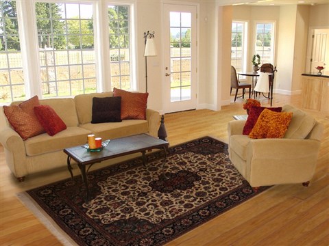 Pak-Persian Beige Hand Knotted 63 X 94 Area Rug 251-14156 Image 4