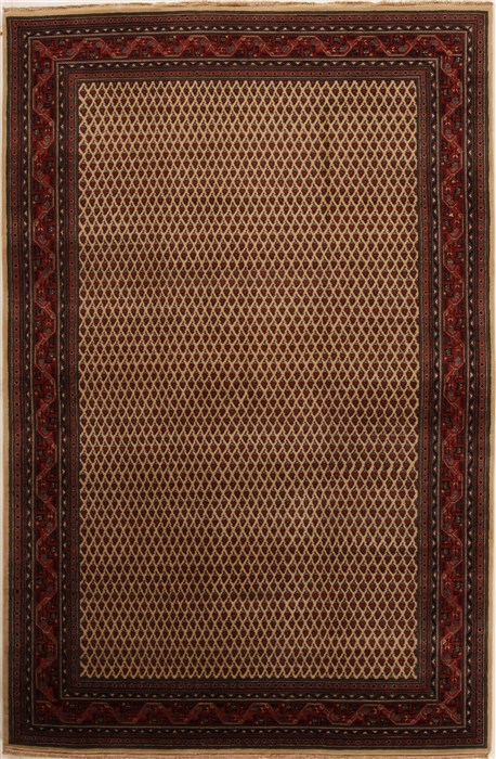Hamedan Beige Hand Knotted 511 X 811 Area Rug 251-14158 Image 0