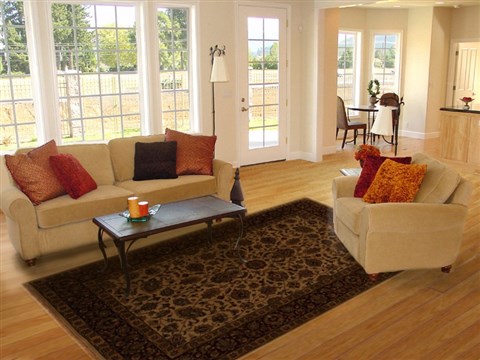 Kashan Beige Hand Knotted 60 X 90 Area Rug 251-14159 Image 4