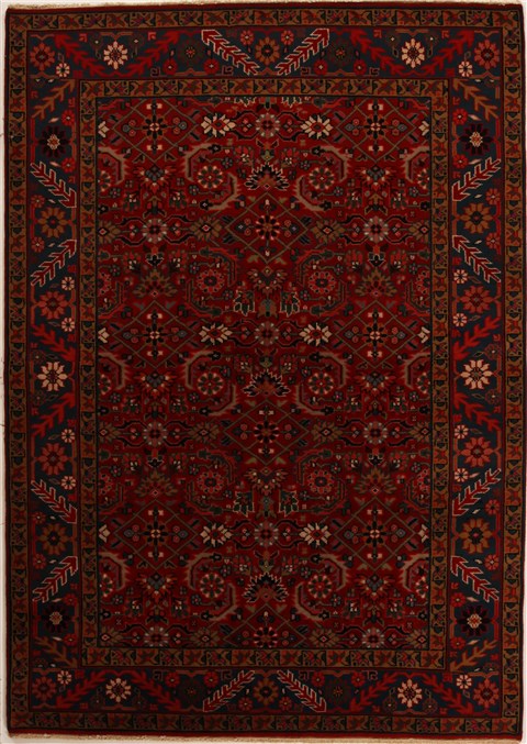 Karajeh Red Hand Knotted 56 X 78  Area Rug 251-14160 Image 0