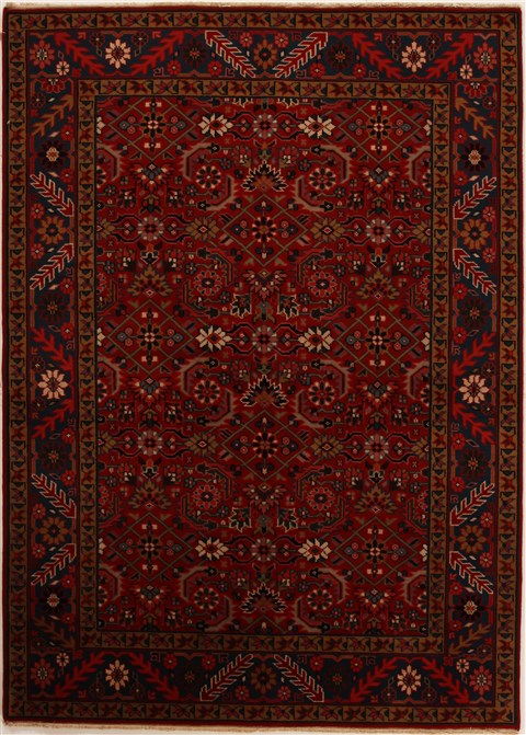 Karajeh Red Hand Knotted 56 X 77  Area Rug 251-14161 Image 0
