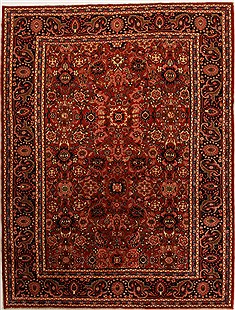 Persian Hamedan Red Rectangle 9x12 ft Wool Carpet 14170