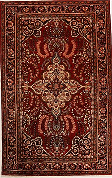 Lilihan Red Hand Knotted 7'4" X 11'7"  Area Rug 251-14171
