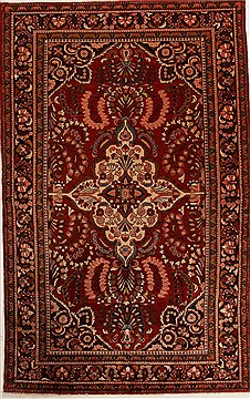 Lilihan Red Hand Knotted 7'4" X 11'7"  Area Rug 251-14171