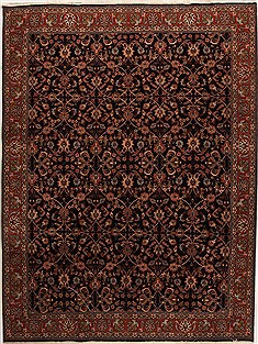 Persian Bidjar Blue Rectangle 8x11 ft Wool Carpet 14174