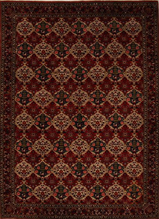 Bakhtiar Multicolor Hand Knotted 90 X 120 Area Rug 251-14177 Image 0