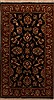 Agra Black Hand Knotted 211 X 52  Area Rug 251-14187 Thumb 0