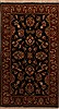 Agra Black Hand Knotted 211 X 52 Area Rug 251-14187 Thumb 0