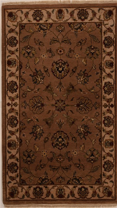 Agra Beige Hand Knotted 30 X 51 Area Rug 251-14191 Image 0