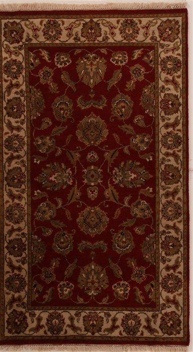 Agra Red Hand Knotted 211 X 51 Area Rug 251-14193 Image 0