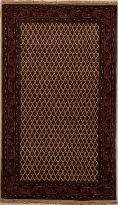 Hamedan Beige Hand Knotted 211 X 411 Area Rug 251-14201 Image 0
