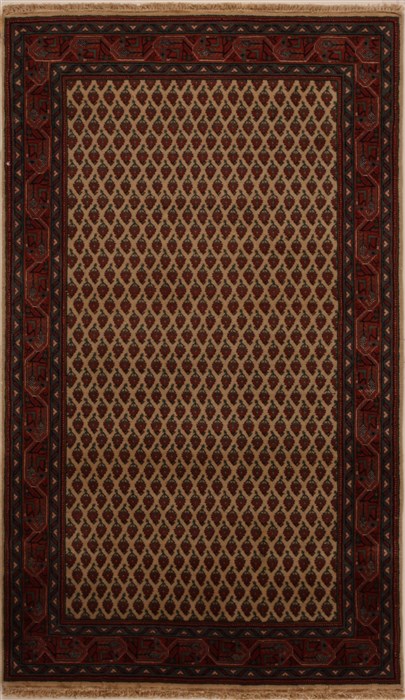 Hamedan Beige Hand Knotted 211 X 411 Area Rug 251-14202 Image 0