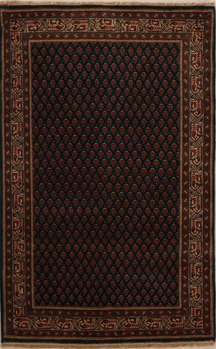Hamedan Green Hand Knotted 30 X 49 Area Rug 251-14206 Image 0