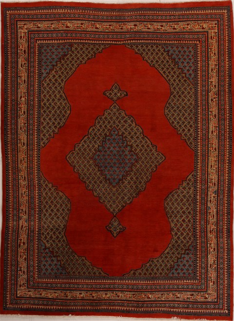 Mahal Red Hand Knotted 710 X 109 Area Rug 251-14234 Image 0