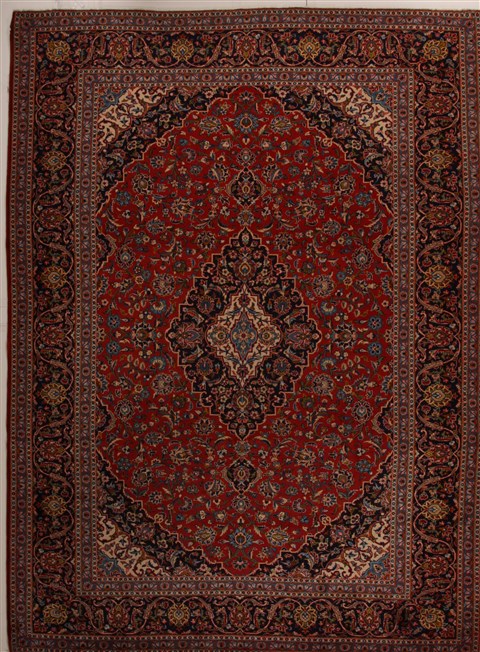 Kashan Red Hand Knotted 92 X 126  Area Rug 251-14237 Image 0