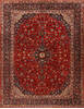 Kashan Red Hand Knotted 910 X 126  Area Rug 251-14256 Thumb 0