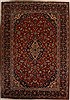 Mashad Red Hand Knotted 910 X 140  Area Rug 251-14258 Thumb 0