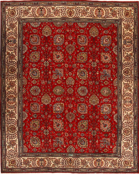 Tabriz Red Hand Knotted 910 X 1210 Area Rug 251-14263 Image 0