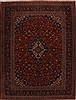 Kashan Red Hand Knotted 102 X 133  Area Rug 251-14265 Thumb 0