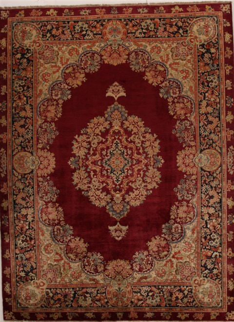Mahal Red Hand Knotted 102 X 138  Area Rug 251-14276 Image 0
