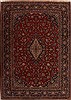 Kashan Red Hand Knotted 100 X 139  Area Rug 251-14287 Thumb 0