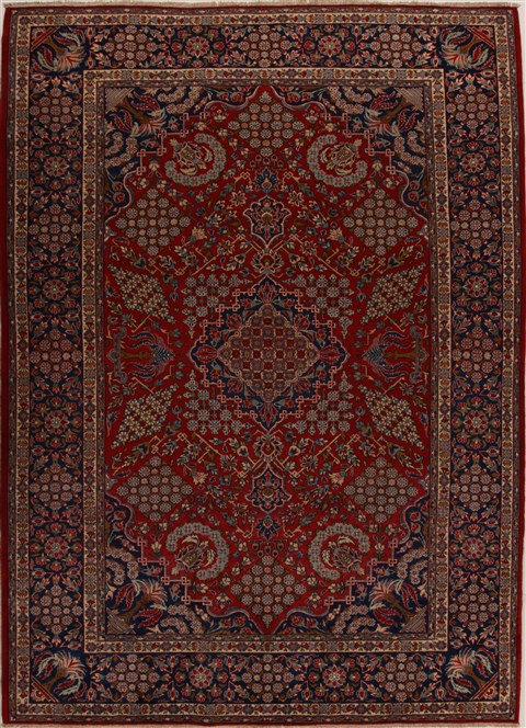 Najaf-abad Red Hand Knotted 90 X 126  Area Rug 251-14288 Image 0