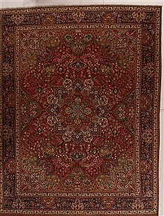 Persian Tabriz Red Rectangle 10x12 ft Wool Carpet 14293